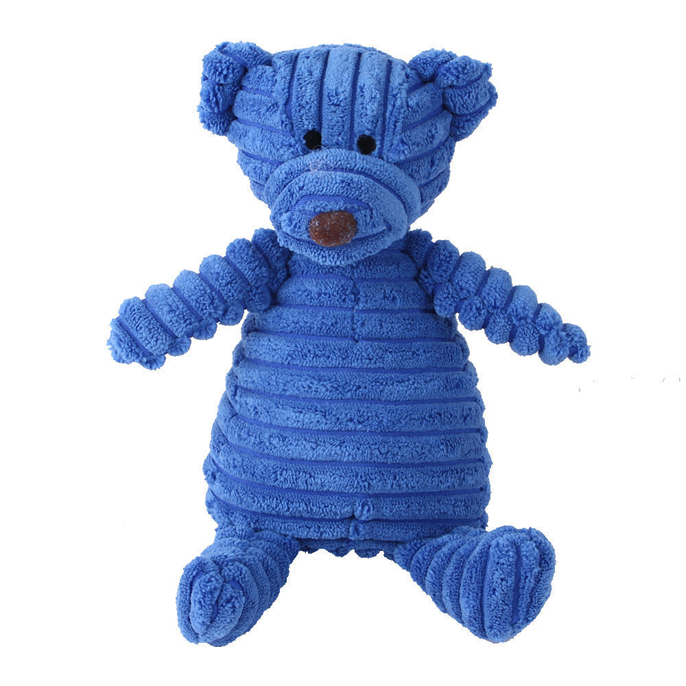 KFX-4073661 Plush Dog Toy with Sound Features - Crocodile, Rabbit, Mouse, Monkey, Pig, Sheep, Duck, Fox, Rhino, Elephant, Bear, Lion, and Dog Designs
