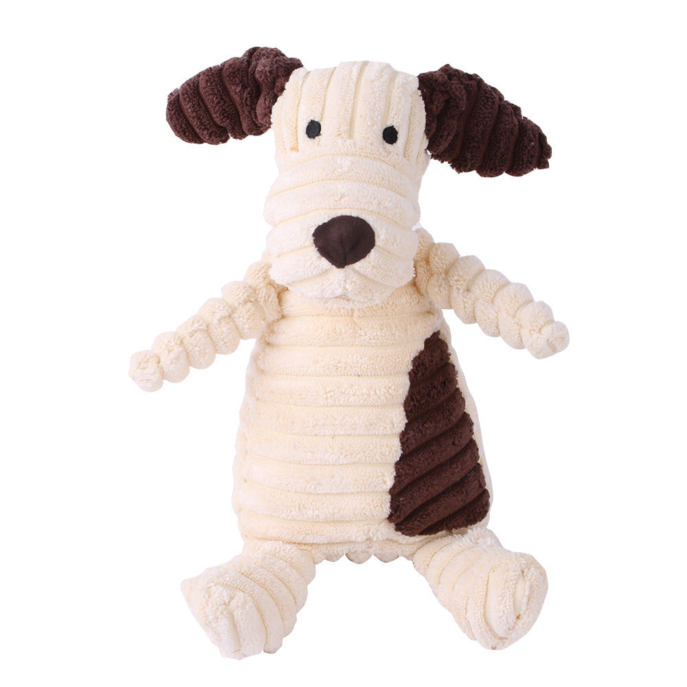KFX-4073661 Plush Dog Toy with Sound Features - Crocodile, Rabbit, Mouse, Monkey, Pig, Sheep, Duck, Fox, Rhino, Elephant, Bear, Lion, and Dog Designs