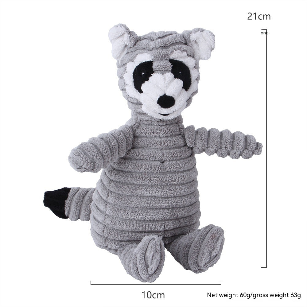 KFX-4073661 Plush Dog Toy with Sound Features - Crocodile, Rabbit, Mouse, Monkey, Pig, Sheep, Duck, Fox, Rhino, Elephant, Bear, Lion, and Dog Designs