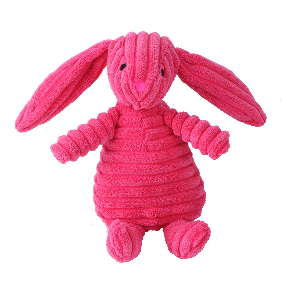 KFX-4073661 Plush Dog Toy with Sound Features - Crocodile, Rabbit, Mouse, Monkey, Pig, Sheep, Duck, Fox, Rhino, Elephant, Bear, Lion, and Dog Designs