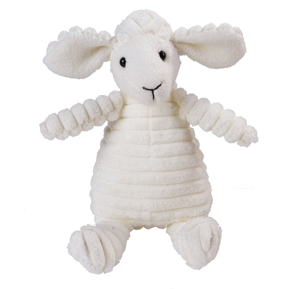 KFX-4073661 Plush Dog Toy with Sound Features - Crocodile, Rabbit, Mouse, Monkey, Pig, Sheep, Duck, Fox, Rhino, Elephant, Bear, Lion, and Dog Designs