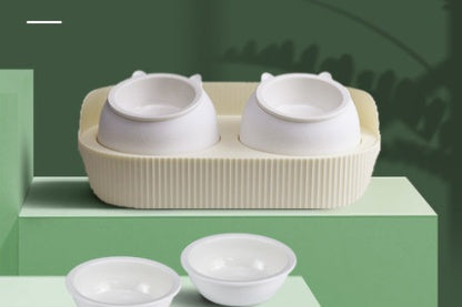 KFX-4074173 Ceramic Cat Food Bowl for Cervical Spine Protection, Available in Various Sizes and Colors