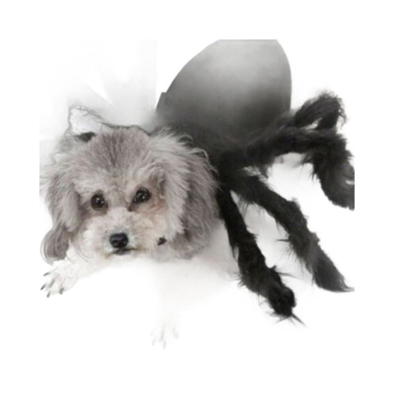 KFX-4074557 Pet Spider Plush Costume for Dogs and Cats - Funny Felt Clothing in Sizes S and M