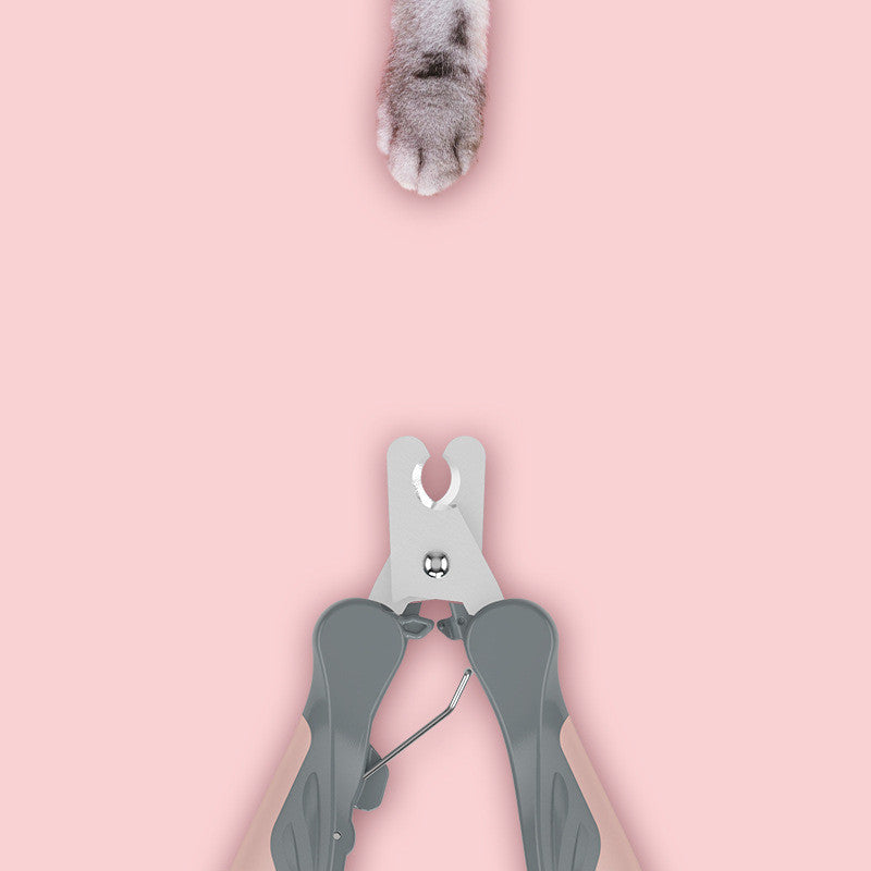 KFX-4075581 Ergonomic Dog Nail Clippers with Soft Rubber Grip and Stainless Steel Blades