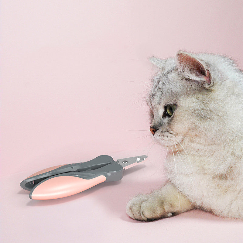 KFX-4075581 Ergonomic Dog Nail Clippers with Soft Rubber Grip and Stainless Steel Blades