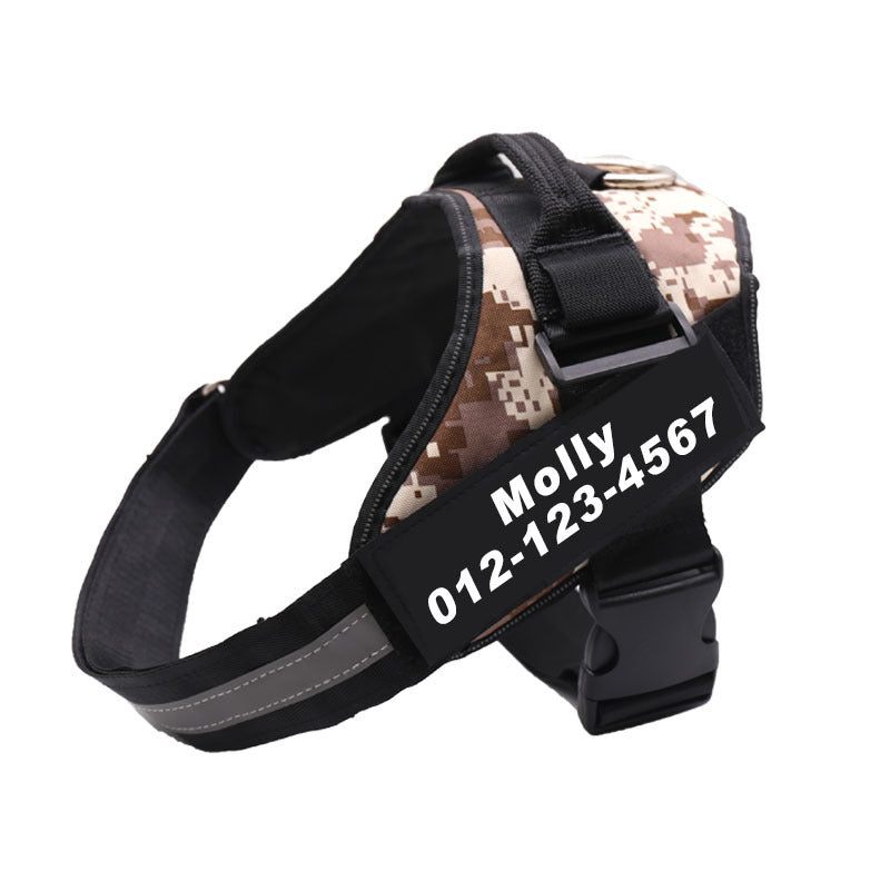 KFX-4075837 Adjustable No-Pull Dog Harness with Reflective Straps - Comfortable and Breathable Vest for Small to Large Pets