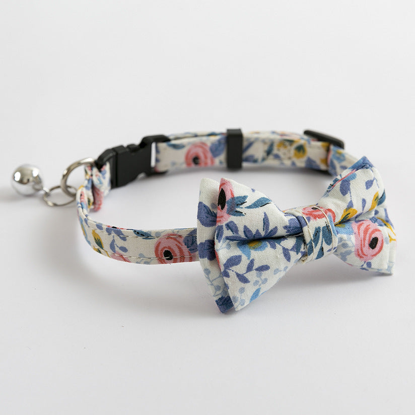 KFX-4075965 Blue Safety Cat Collar with Adjustable Buckle and Bell