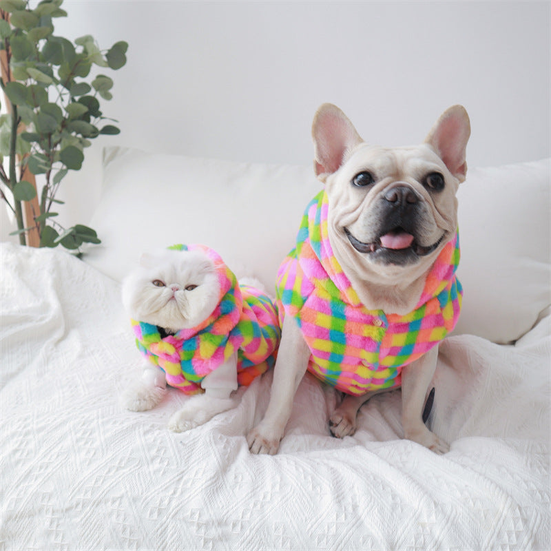 KFX-4078141 Cozy Casual Rabbit Fur Vest for Cats and Small Dogs