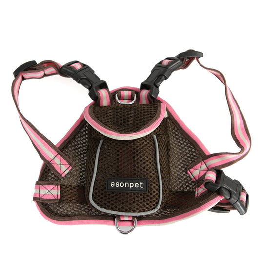 KFX-4079037 Breathable Mesh Pet Traction Backpack - Sizes S & M for Comfort and Stability