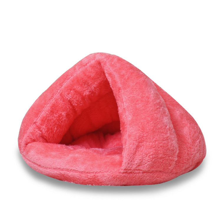KFX-4079805 Cozy Plush Triceratops Pet Bed for Small Dogs and Cats, Removable Cushion, Soft and Warm
