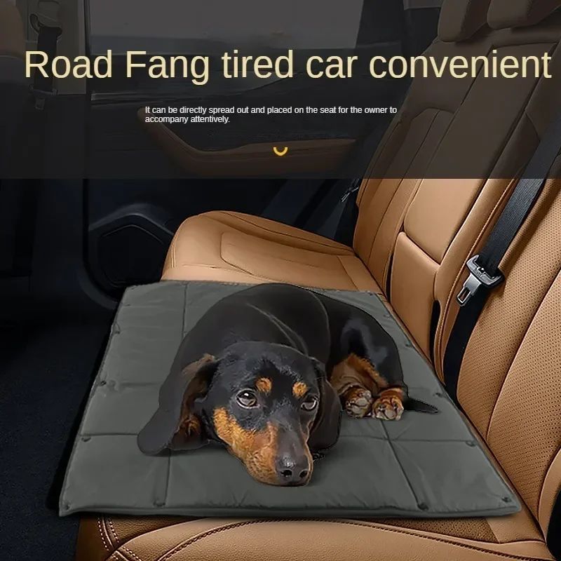 KFX-4081597 Collapsible 3-in-1 Dog Travel Bed - Portable Pet Carrier, Mat, and Dirt-Resistant Cushion
