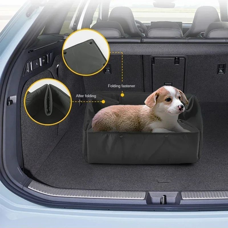 KFX-4081597 Collapsible 3-in-1 Dog Travel Bed - Portable Pet Carrier, Mat, and Dirt-Resistant Cushion