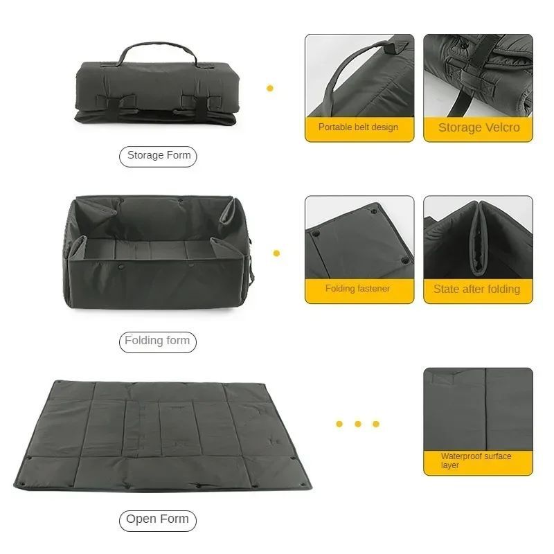 KFX-4081597 Collapsible 3-in-1 Dog Travel Bed - Portable Pet Carrier, Mat, and Dirt-Resistant Cushion