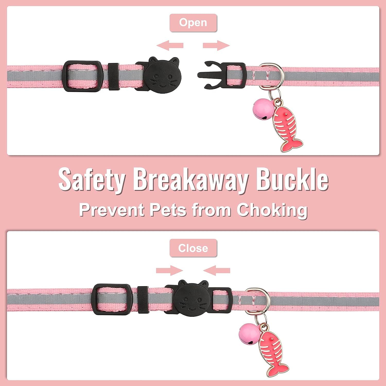 KFX-4081725 Pet Tracker Protective Case with Adjustable Neck Collar in Pink and Sky Blue