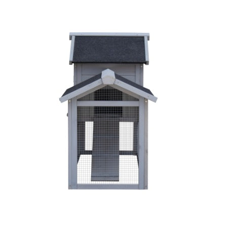 KFX-4083389 Outdoor Rabbit Hutch with Large Run Space and No Leak Tray for Small Animals