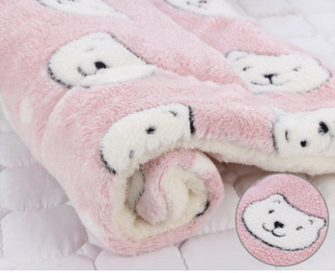 KFX-4083773 Four Seasons Universal Pet Mat - Flannel & Lamb Wool Cozy Bed for Small Animals
