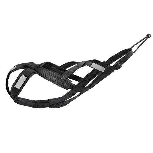 KFX-4084797 Dog Pull Cart Tow Rope with Adjustable Collar - Size M to 3XL in Crimson, Dark Black, and Delicate Yellow