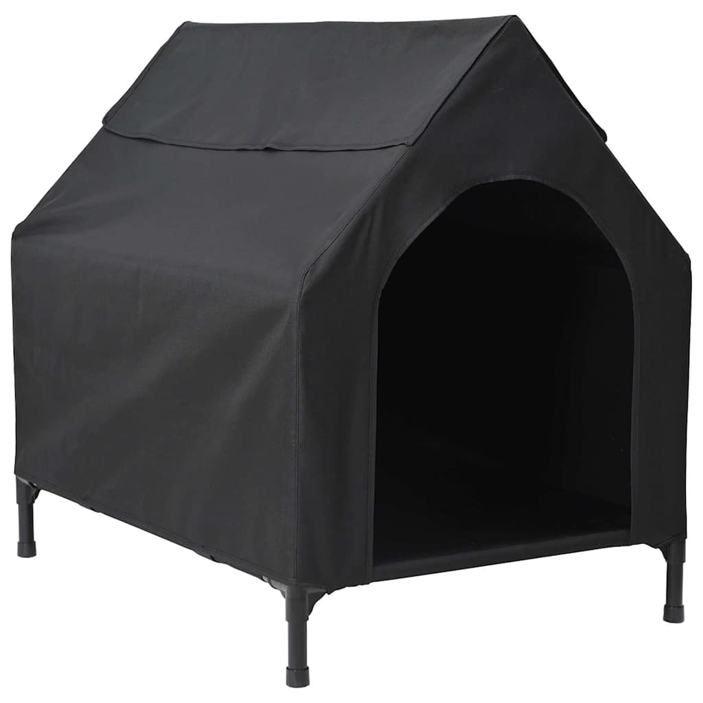 KFX-4085565 Weatherproof Black Oxford Dog House - Spacious Indoor/Outdoor Retreat for Pets