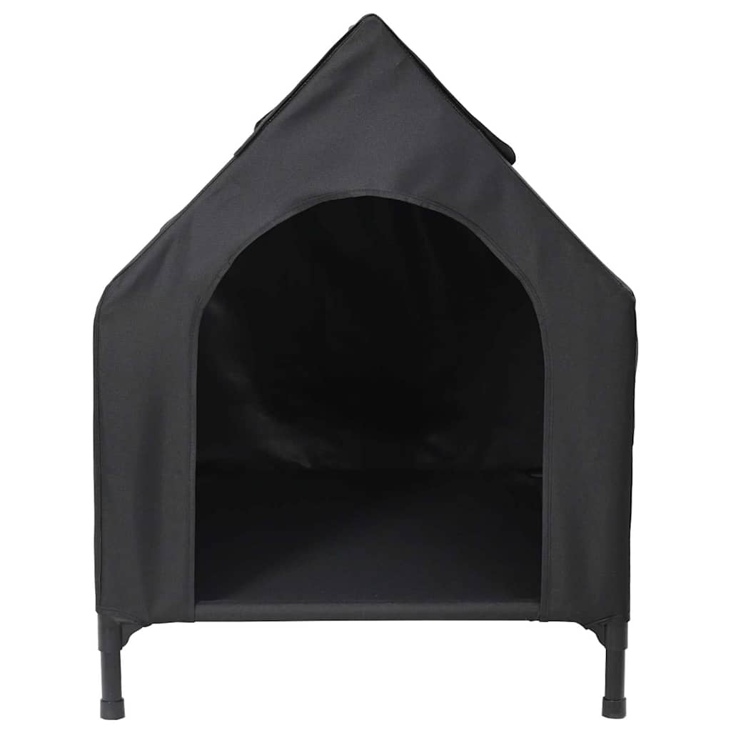 KFX-4085565 Weatherproof Black Oxford Dog House - Spacious Indoor/Outdoor Retreat for Pets