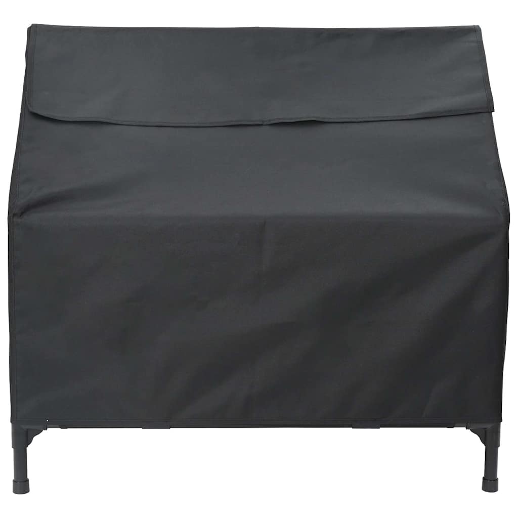 KFX-4085565 Weatherproof Black Oxford Dog House - Spacious Indoor/Outdoor Retreat for Pets