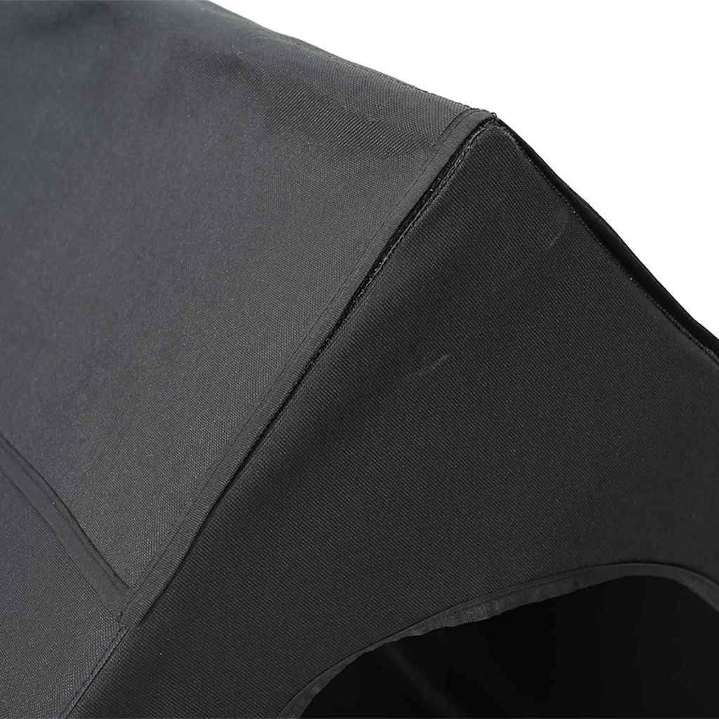 KFX-4085565 Weatherproof Black Oxford Dog House - Spacious Indoor/Outdoor Retreat for Pets