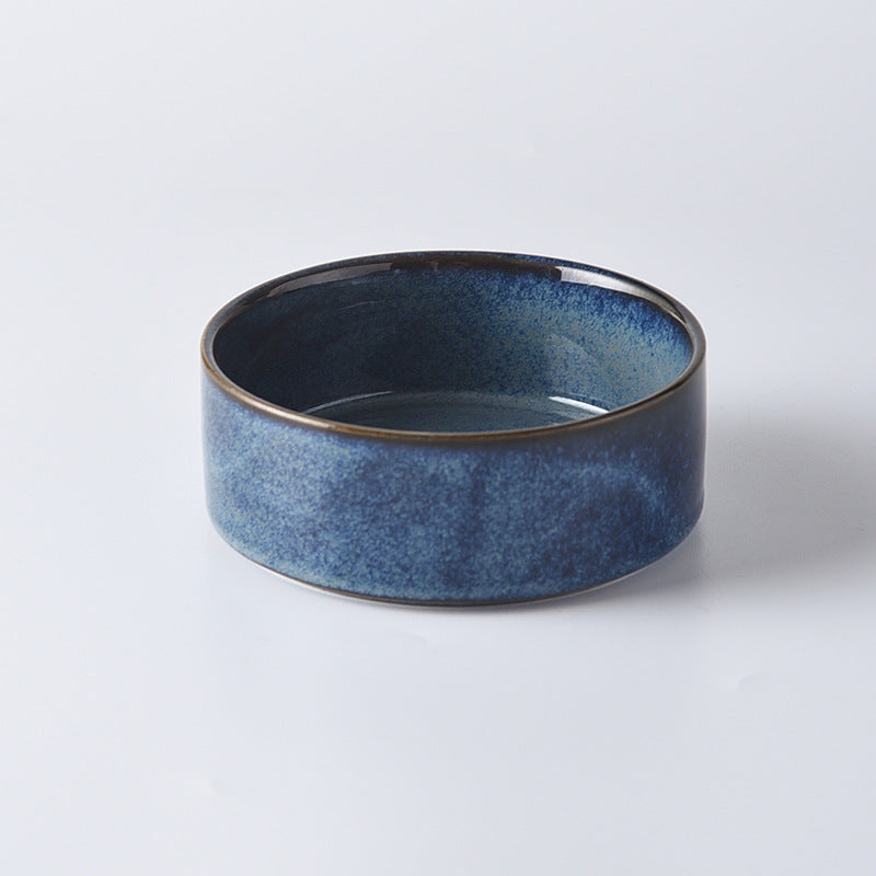 KFX-4085693 Ceramic Pet Double Bowl Anti-Tumble Design for Cats - 13cm & 15.5cm Size Options