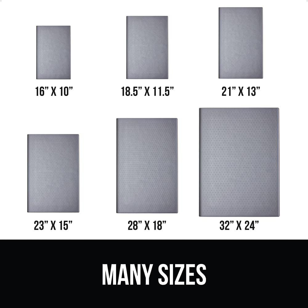 KFX-4087357 Silicone Anti-Spill Placemat for Pets - Non-Slip, Available in Gray and Black, Multiple Sizes