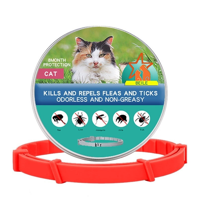 KFX-4087485 Insect-Repellent Silicone Collar for Cats and Dogs - Four Seasons Style