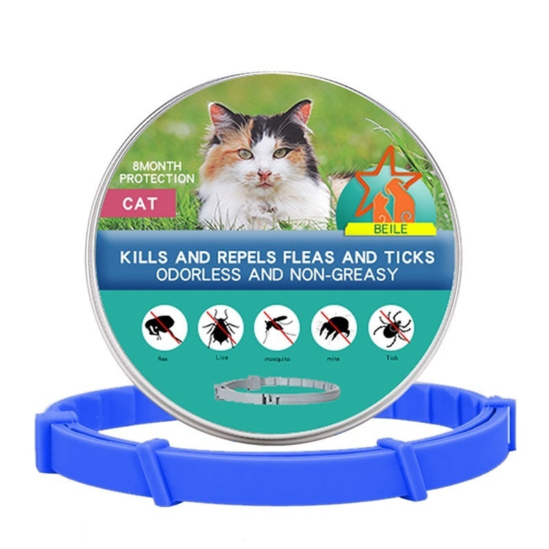 KFX-4087485 Insect-Repellent Silicone Collar for Cats and Dogs - Four Seasons Style