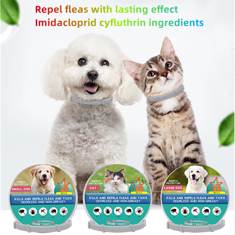 KFX-4087485 Insect-Repellent Silicone Collar for Cats and Dogs - Four Seasons Style