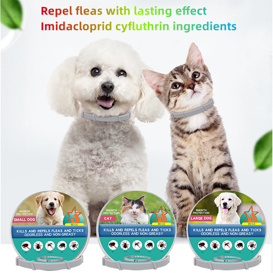 KFX-4087485 Insect-Repellent Silicone Collar for Cats and Dogs - Four Seasons Style