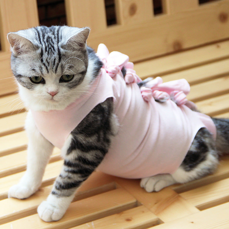 KFX-4087869 Breathable Cotton Cat Neutering Weaning Clothes in Various Colors