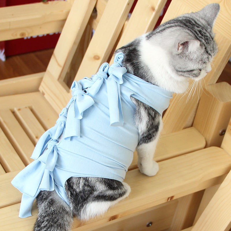 KFX-4087869 Breathable Cotton Cat Neutering Weaning Clothes in Various Colors