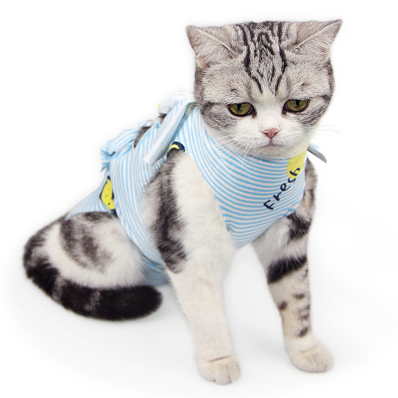 KFX-4087869 Breathable Cotton Cat Neutering Weaning Clothes in Various Colors