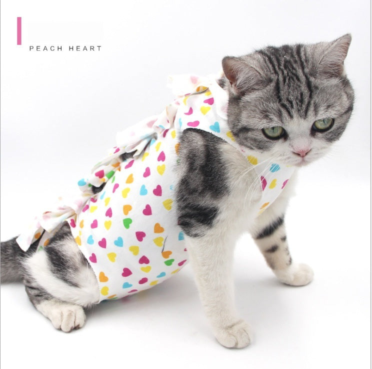 KFX-4087869 Breathable Cotton Cat Neutering Weaning Clothes in Various Colors