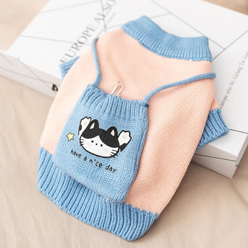KFX-4090045 Cozy Rabbit Sweater for Small Puppies - Lightweight Casual Pet Clothing