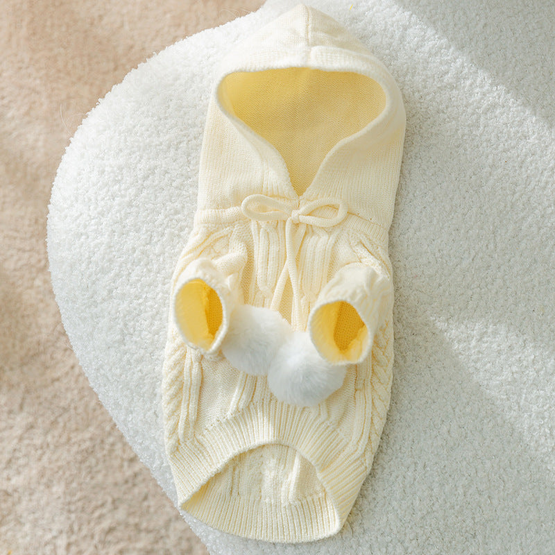 KFX-4090045 Cozy Rabbit Sweater for Small Puppies - Lightweight Casual Pet Clothing