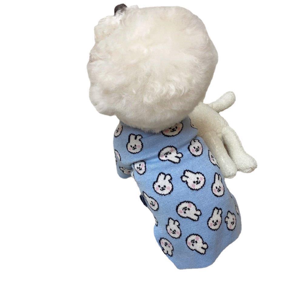 KFX-4090045 Cozy Rabbit Sweater for Small Puppies - Lightweight Casual Pet Clothing