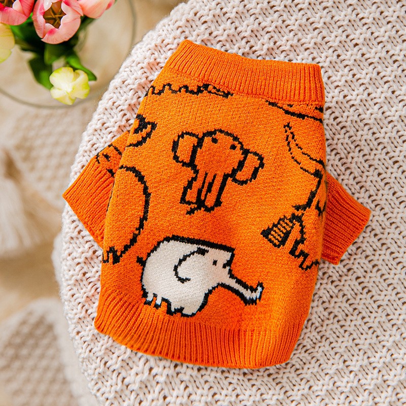 KFX-4090045 Cozy Rabbit Sweater for Small Puppies - Lightweight Casual Pet Clothing
