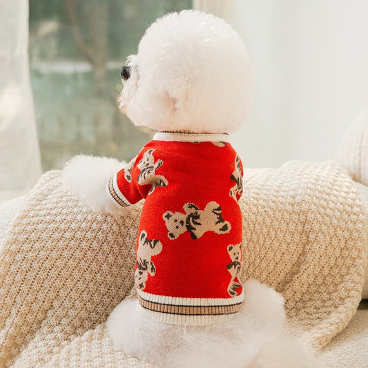 KFX-4090045 Cozy Rabbit Sweater for Small Puppies - Lightweight Casual Pet Clothing