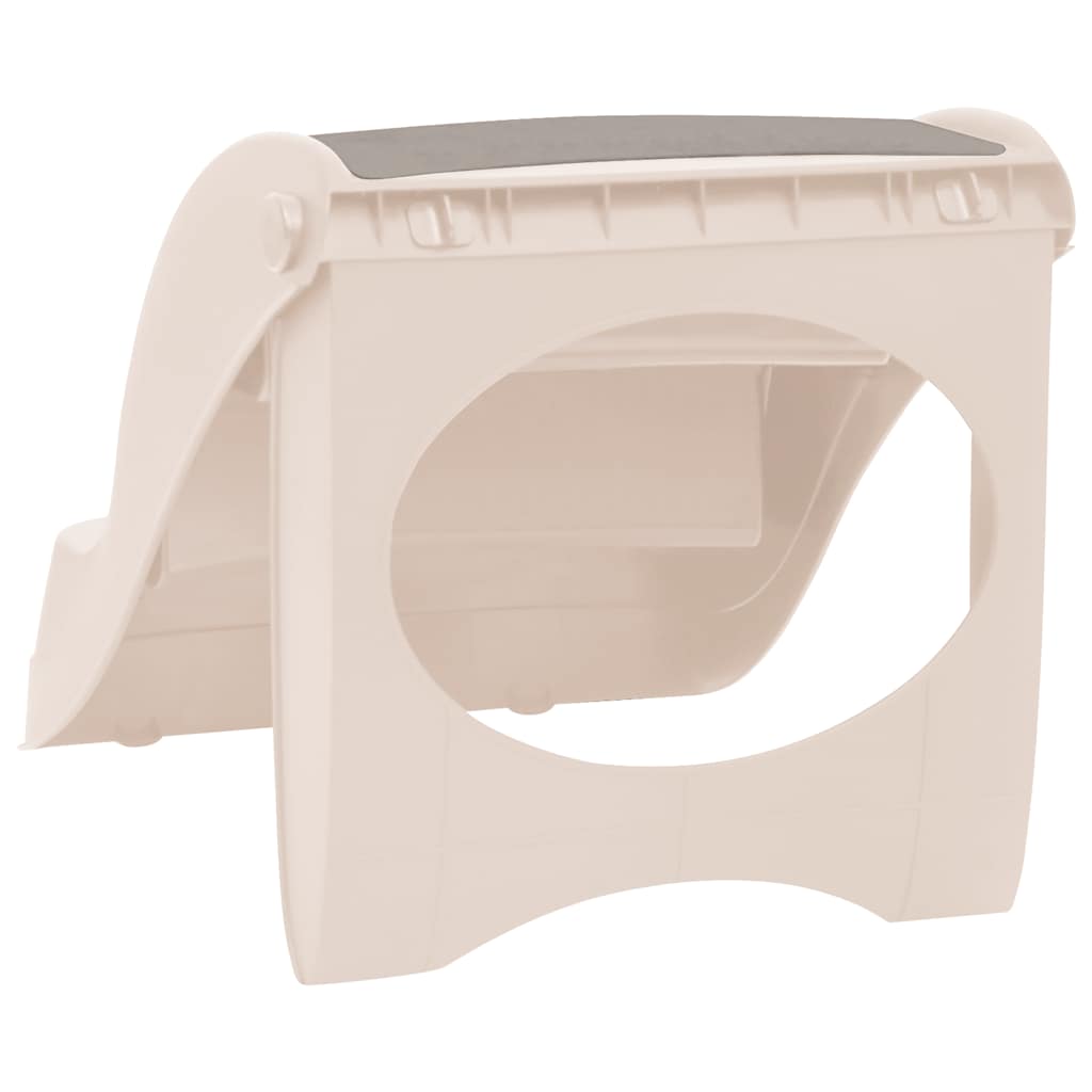 KFX-4090557 Cream 3-Step Foldable Dog Staircase for Easy Access to Cars and Sofas