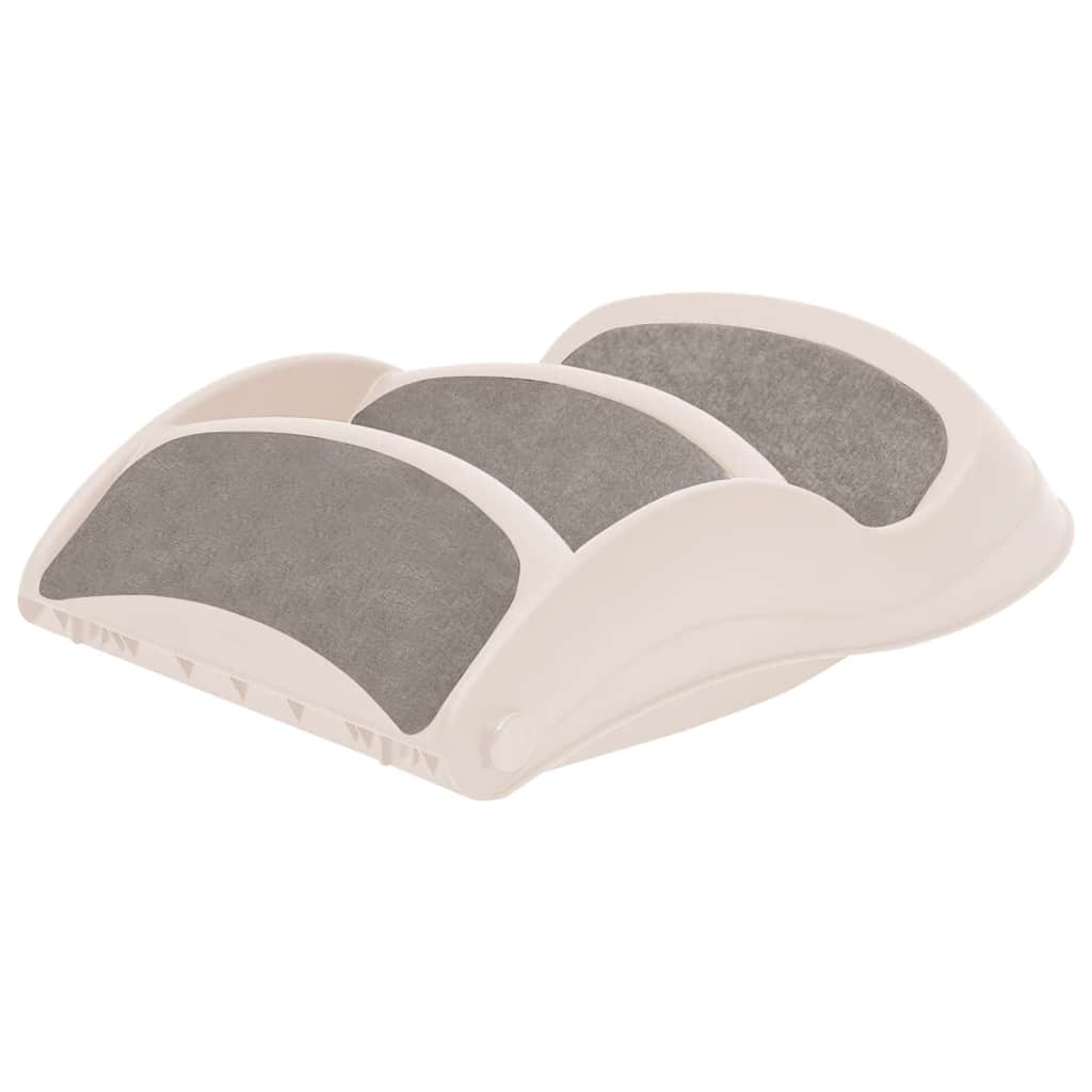 KFX-4090557 Cream 3-Step Foldable Dog Staircase for Easy Access to Cars and Sofas