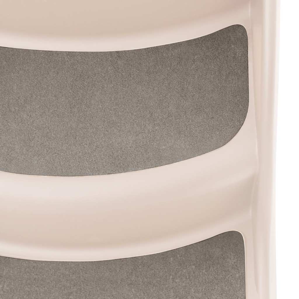 KFX-4090557 Cream 3-Step Foldable Dog Staircase for Easy Access to Cars and Sofas