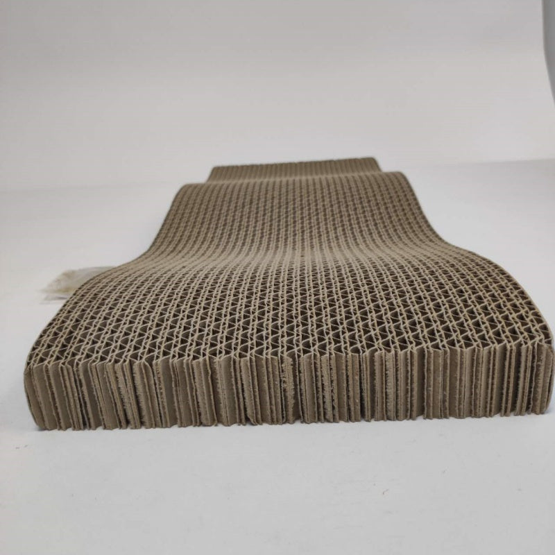 KFX-4091453 Medium Wavy Cat Scratching Post with Grab Plate for Interactive Play