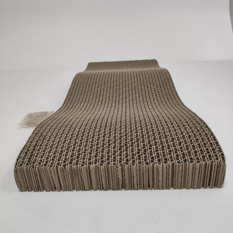 KFX-4091453 Medium Wavy Cat Scratching Post with Grab Plate for Interactive Play