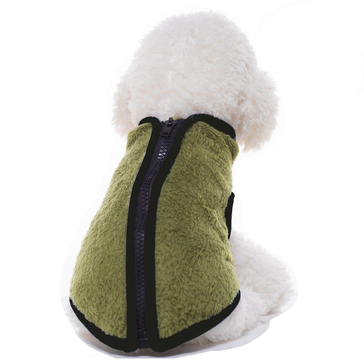 KFX-4091837 Cotton Casual High Neck Zipper Vest for Pets in Various Sizes