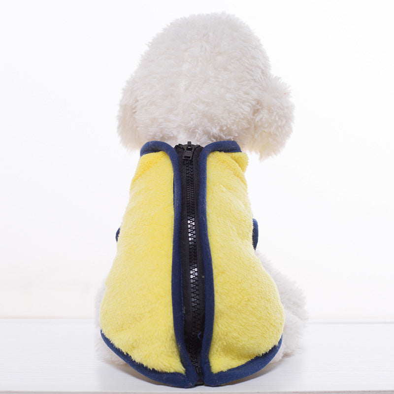 KFX-4091837 Cotton Casual High Neck Zipper Vest for Pets in Various Sizes
