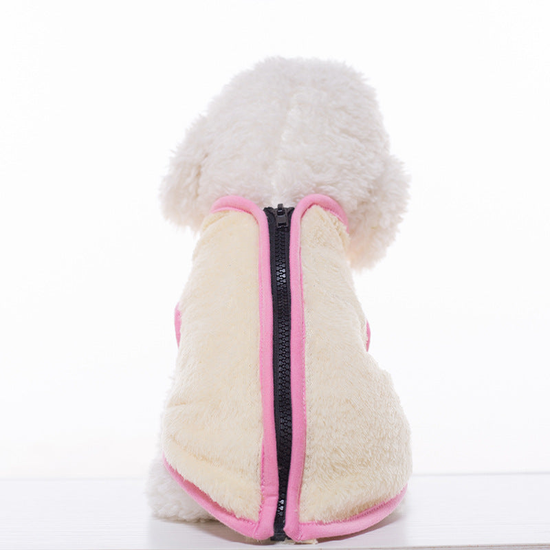 KFX-4091837 Cotton Casual High Neck Zipper Vest for Pets in Various Sizes