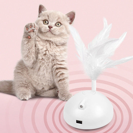 KFX-4092093 Interactive USB Rechargeable Cat Toy with Motion and Light Features