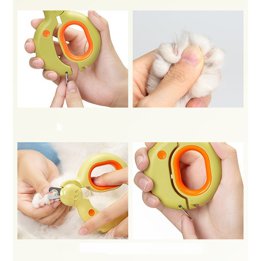 KFX-4092733 LED Light Pet Nail Clippers for Cats and Dogs with Ergonomic Non-Slip Handle
